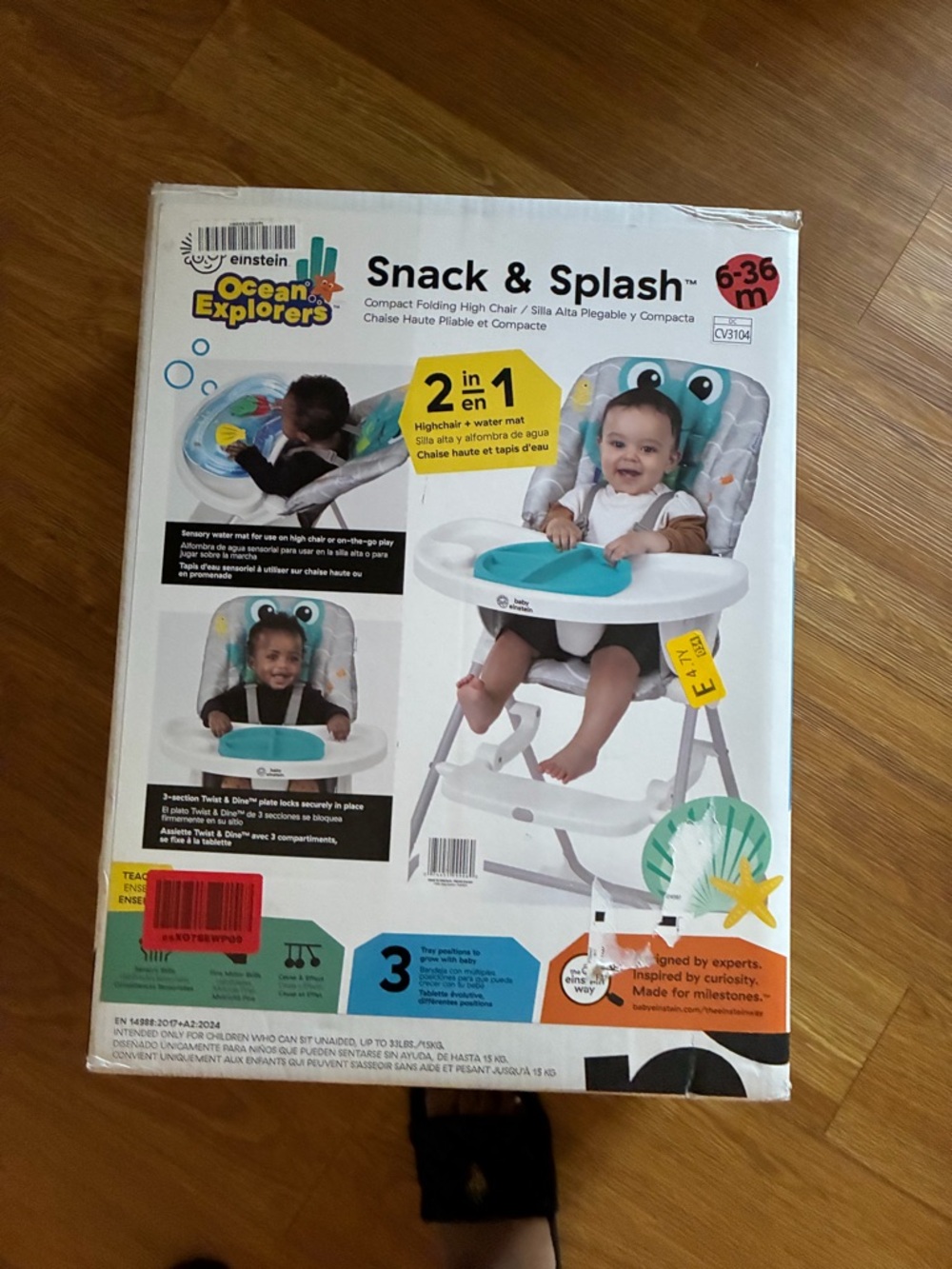 Snack & Splash Folding Highchair - Teal/Gray